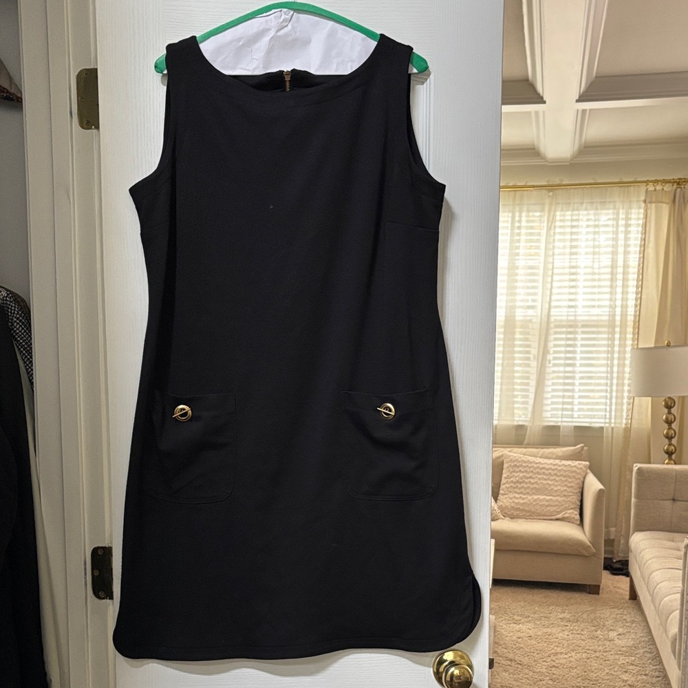 Madison Elegant Black Sleeveless Dress L